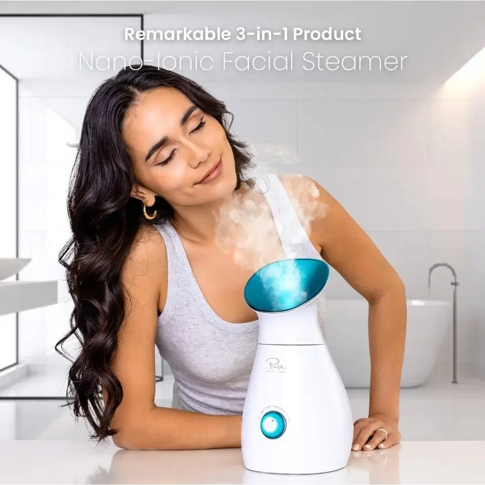 Facial Steamer with Temp Control and 4 PC Skin Toolkit